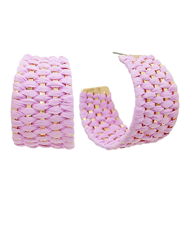 LAVENDER RAFFIA earrings