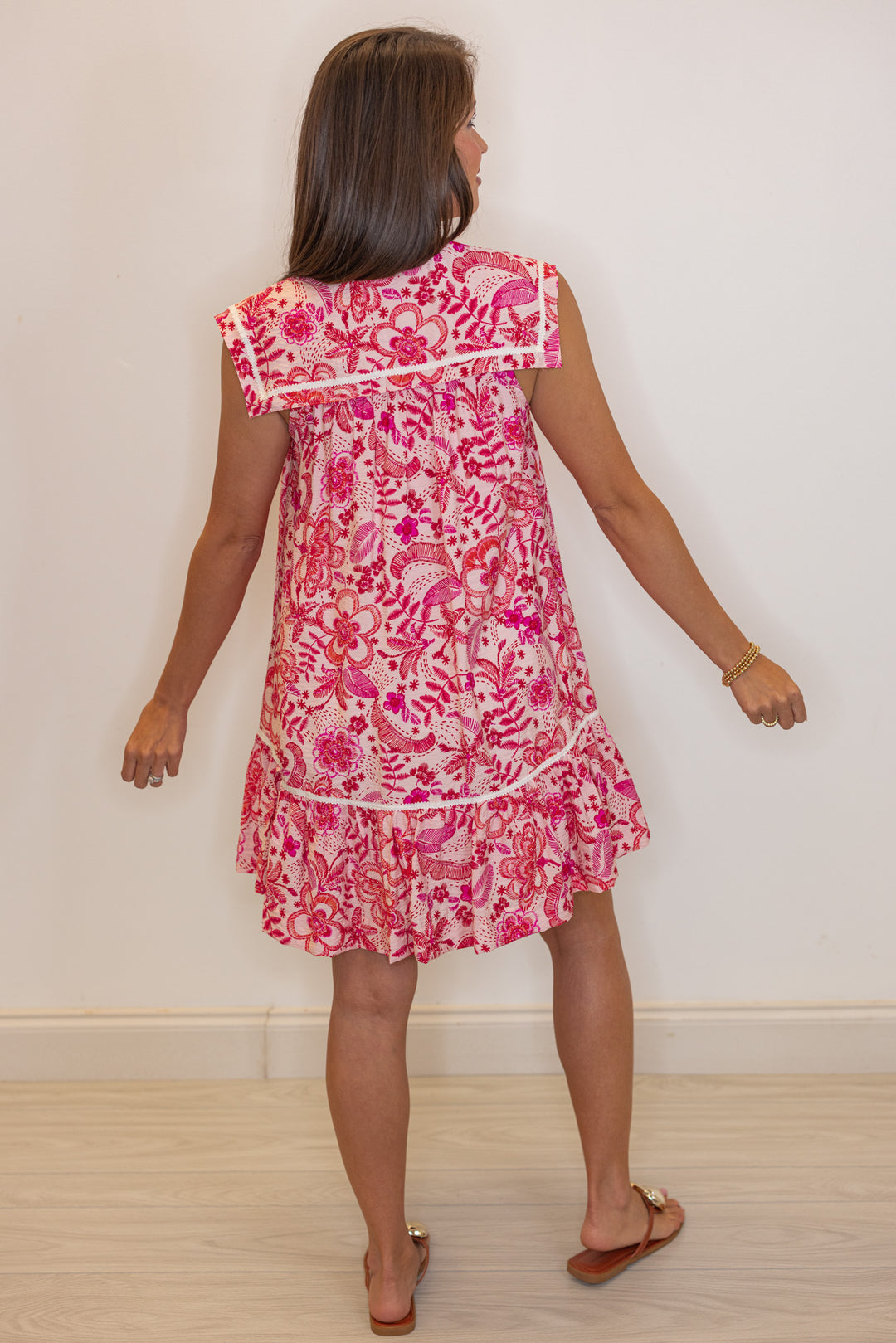 sunset paisley floral print mini dress