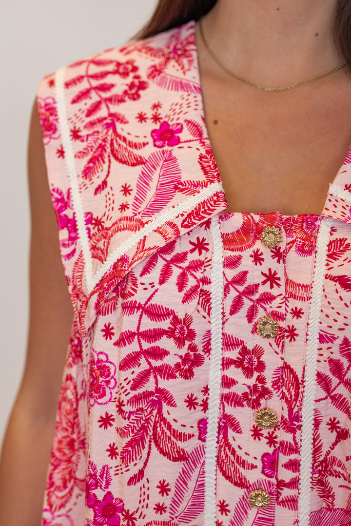 sunset paisley floral print mini dress