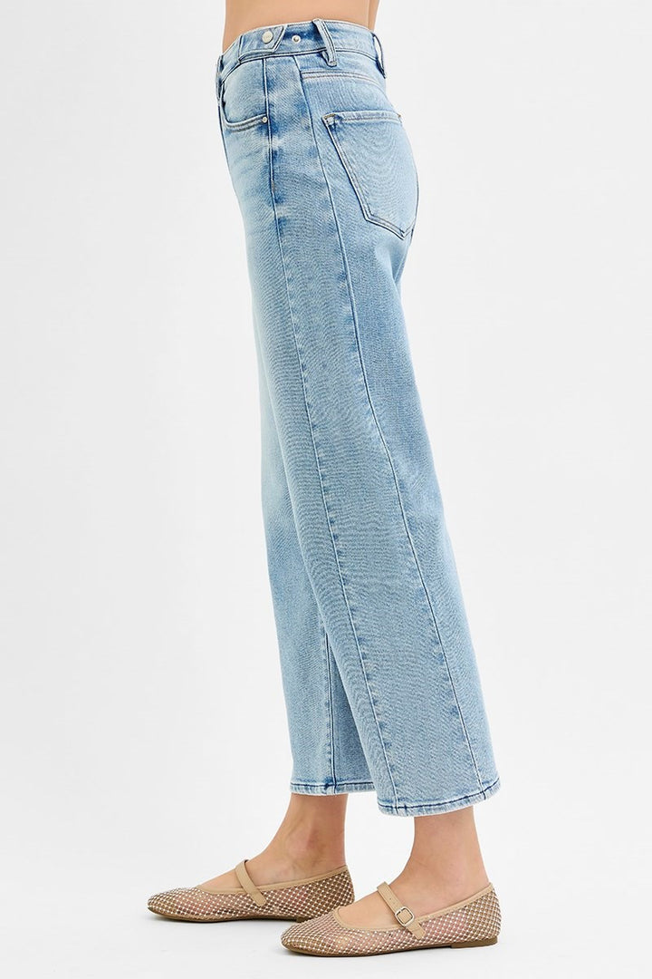 risen jeans high rise denim side