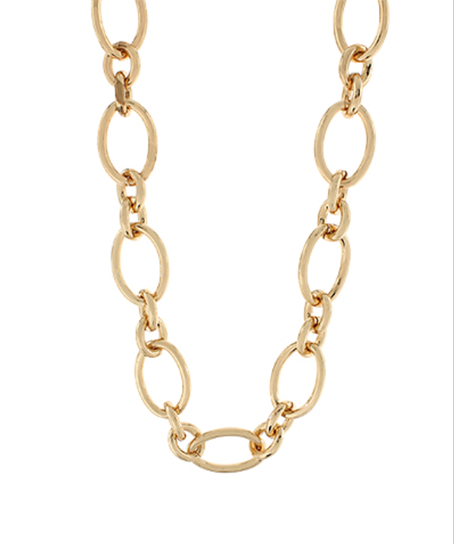 oval chain layering necklace