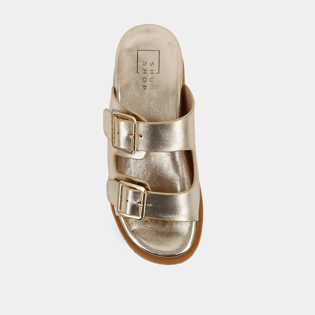 shu shop lucinda gold platform wedge sandals wide