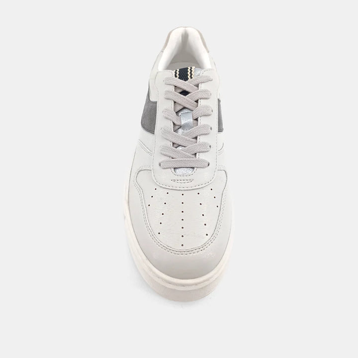 shu shop satine pewter platform sneakers
