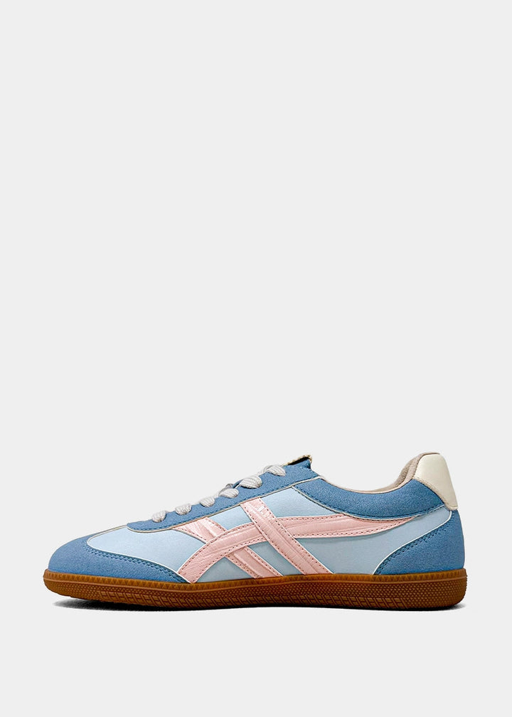 shu shop sasha baby blue blush sneakers side one