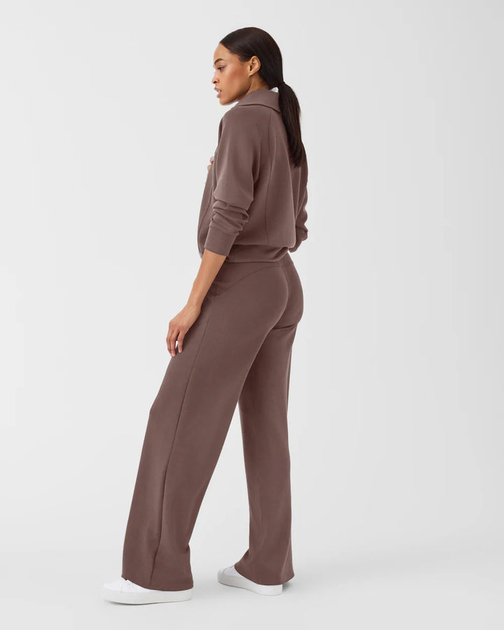 Spanx AirEssentials half zip pullover top in smoke