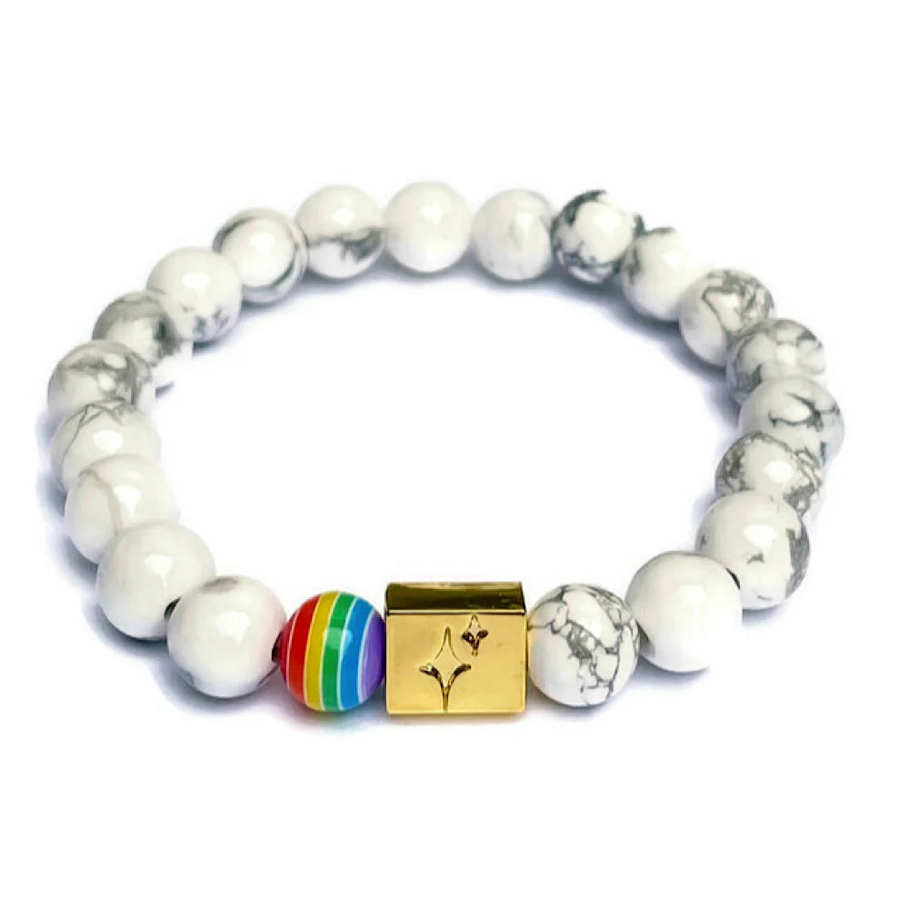 The Spotlight Project Autism Acceptance marble beaded bracelet