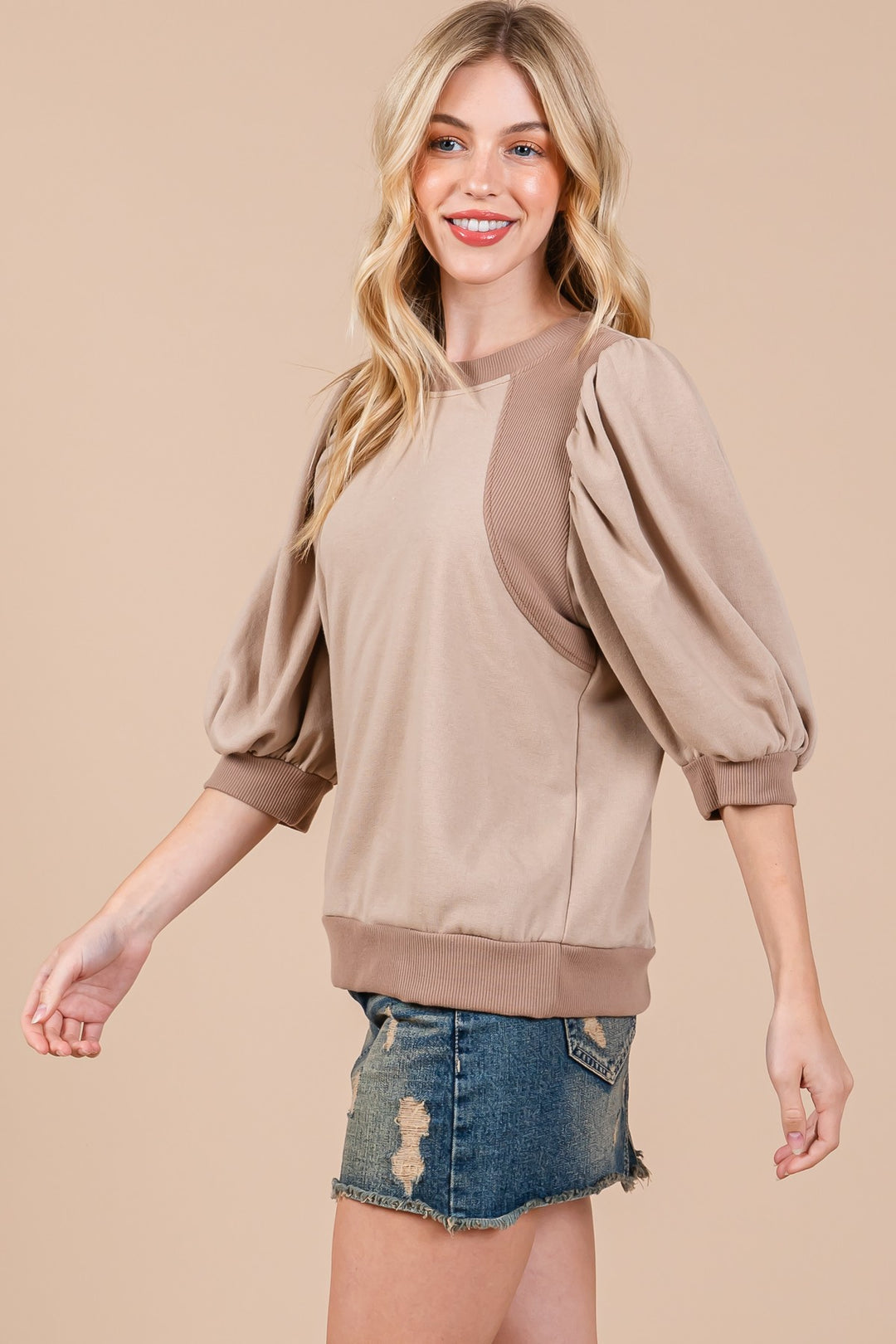 The Everyday Taupe Top