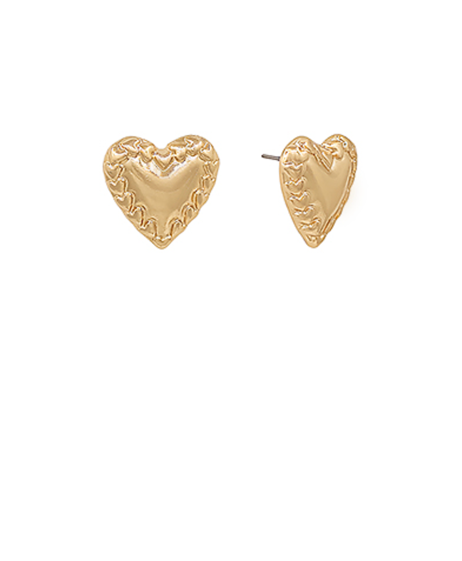 heart stud earrings