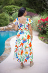 thml tropical midi dress