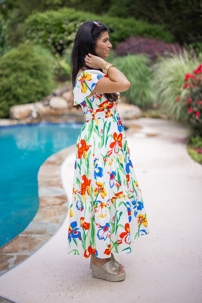 thml tropical midi dress