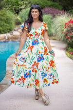 thml tropical midi dress