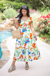 thml tropical midi dress