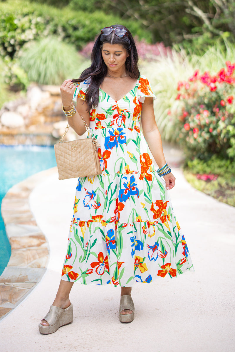 thml tropical midi dress