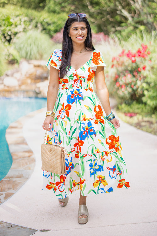 thml tropical midi dress