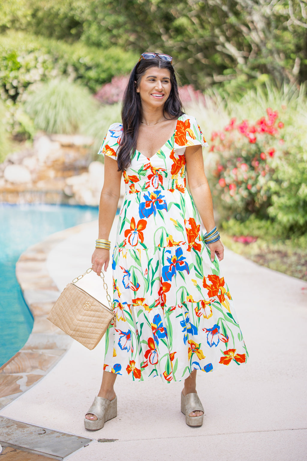 thml tropical midi dress