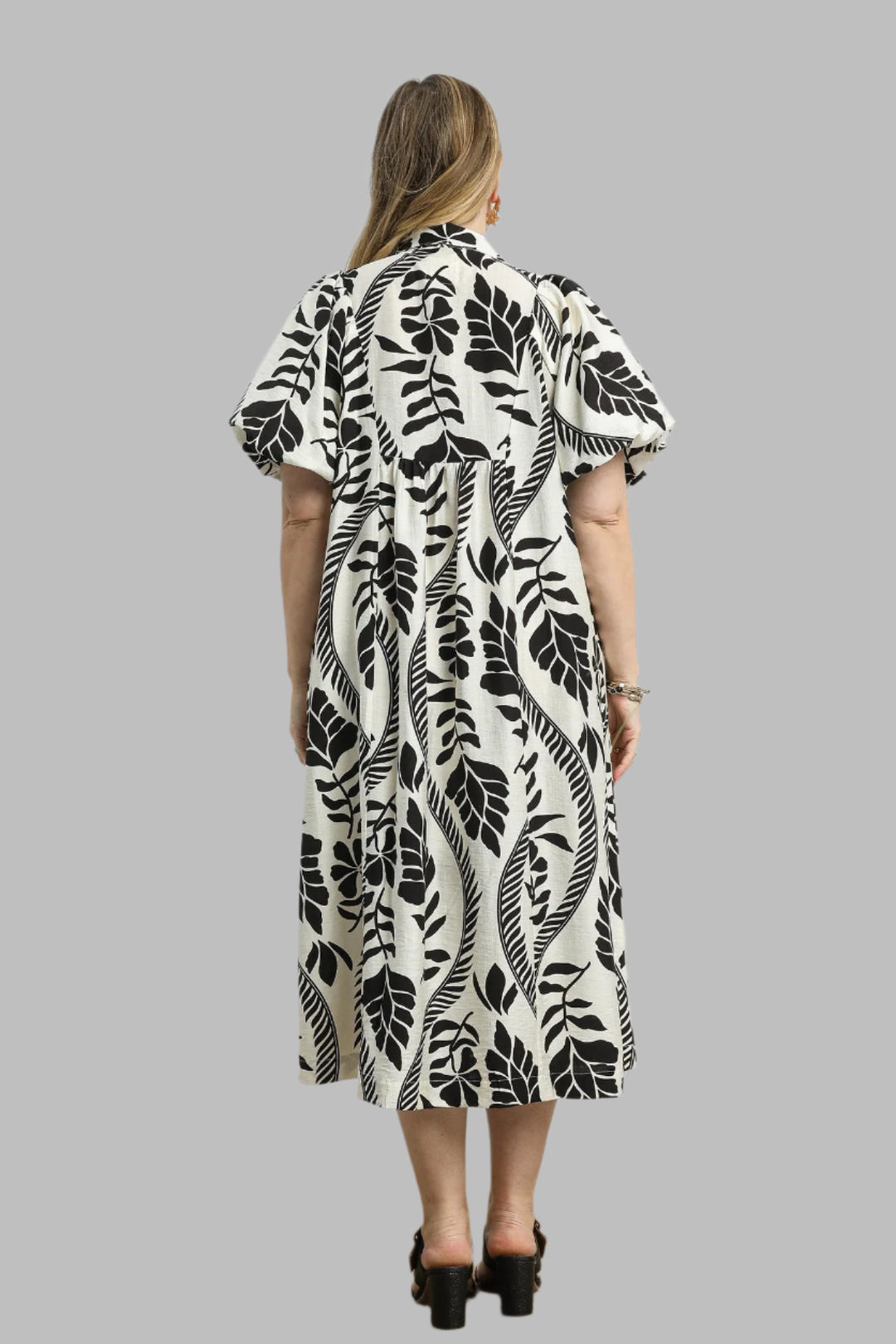 umgee plus size black midi dress