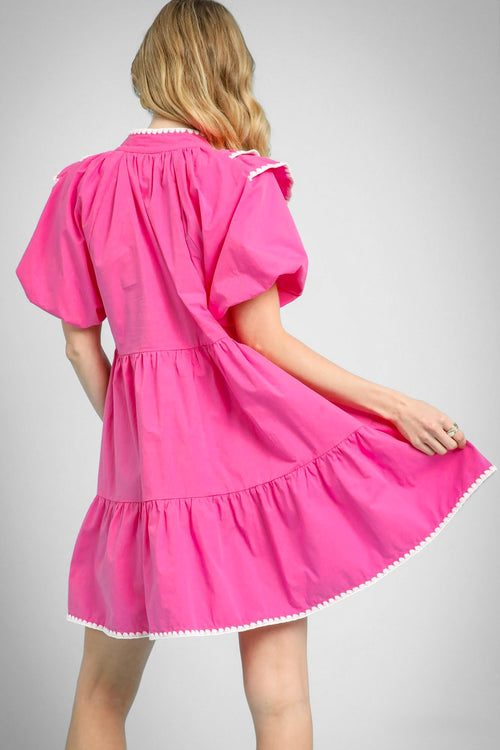 Hadlee Pink Babydoll Dress