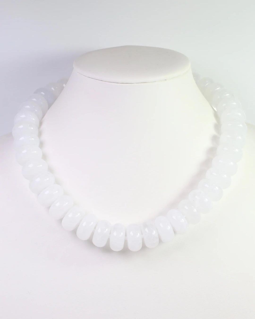 white marble beaded necklace