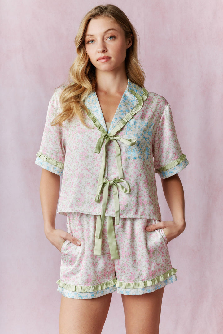 Dreamy Florals Pink Pajama Set