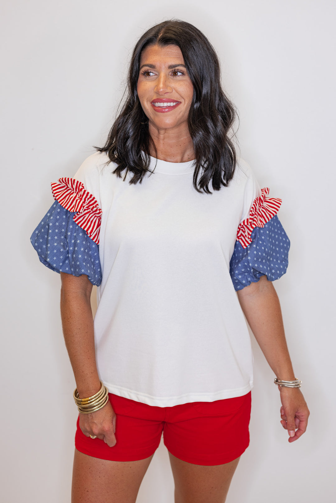 stars and stripes women's top