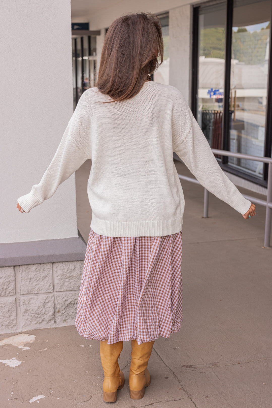 Cowboy Up Ivory Boot Sweater