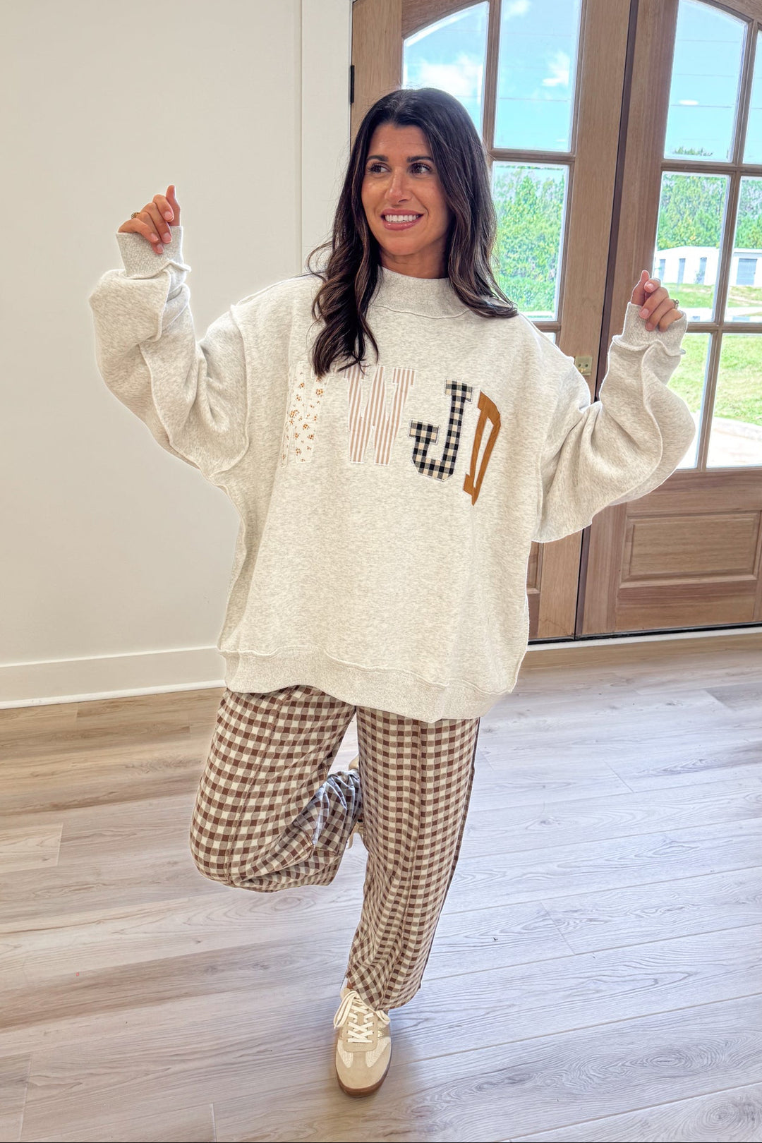 wwjd oversized mock neck pullover