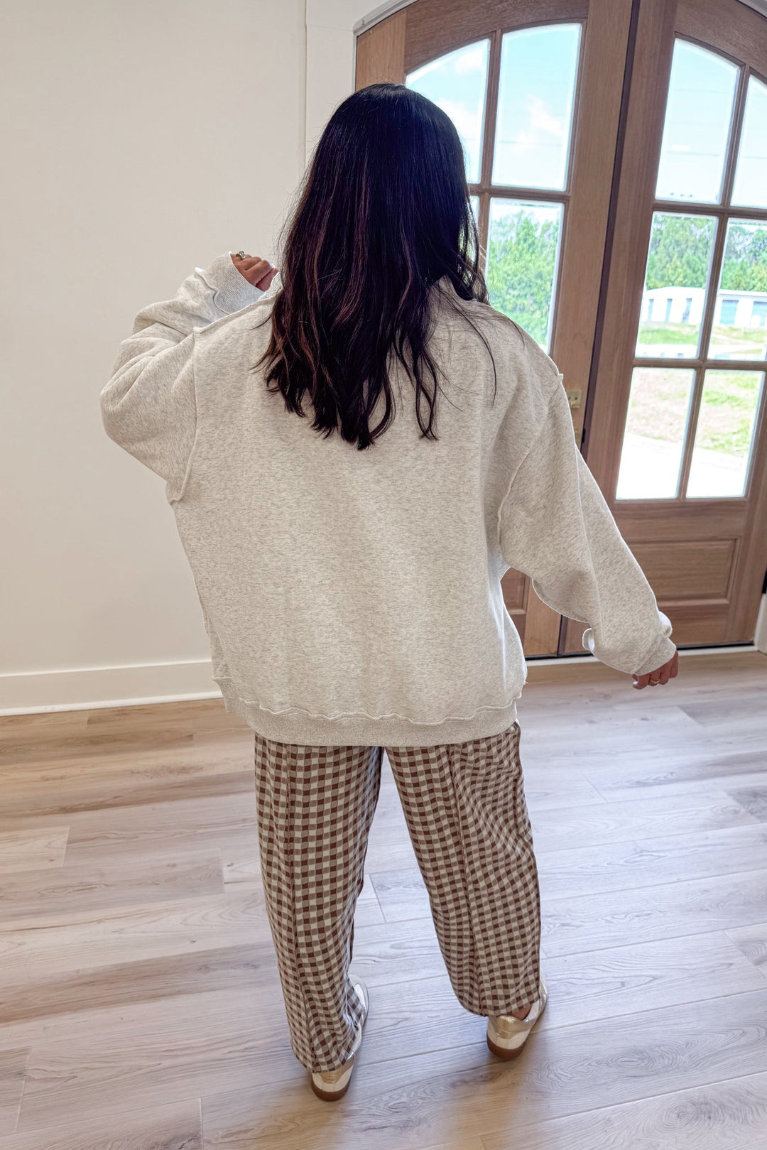 wwjd oversized mock neck pullover back