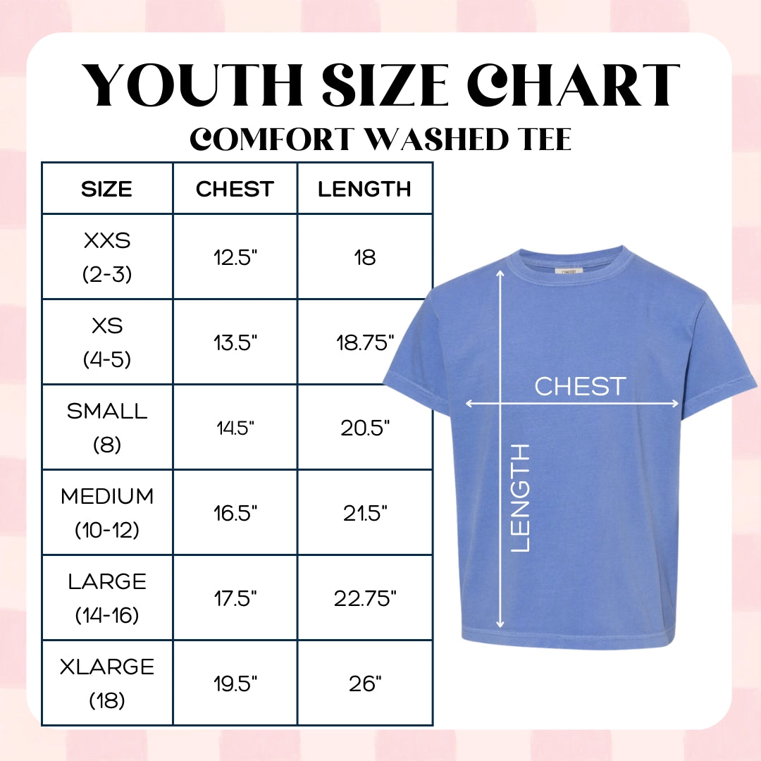 Jesus loves you puff print graphic tee kids size chart