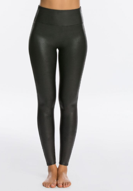 Spanx faux leather black leggings