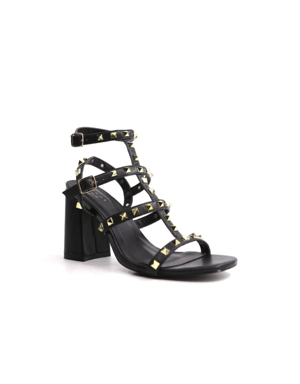Shu shop black with gold studded sandals